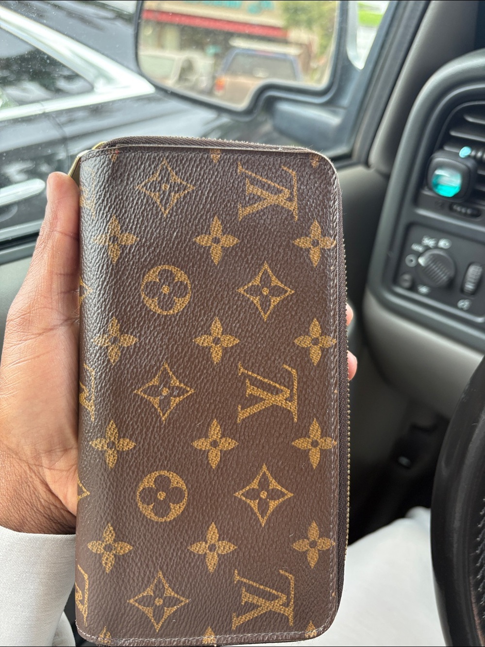 Louis Vuitton Monogram Zip-Around Wallet in Brown and Tan